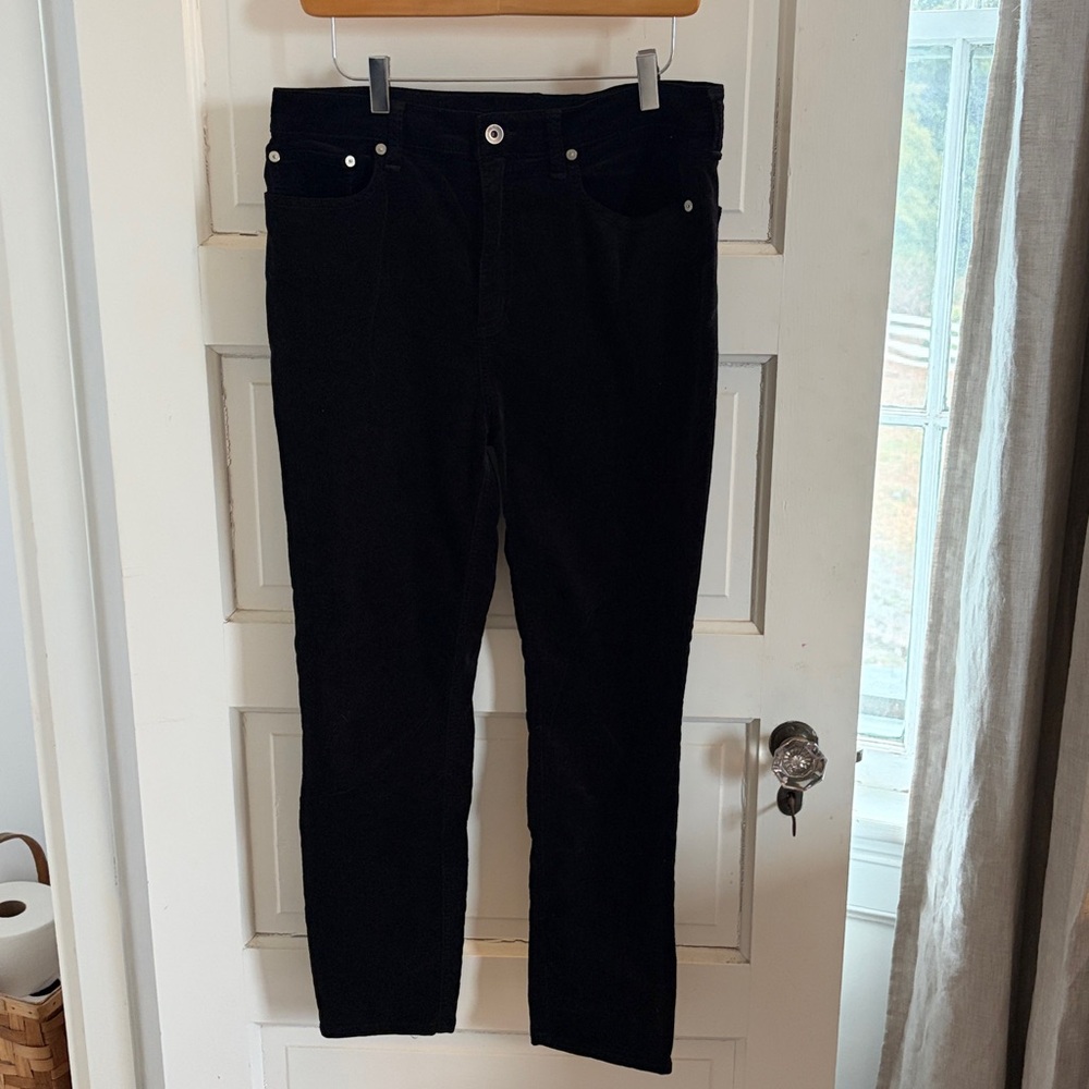 rag & bone “Jacey” Black Velvet Pants Size 31
